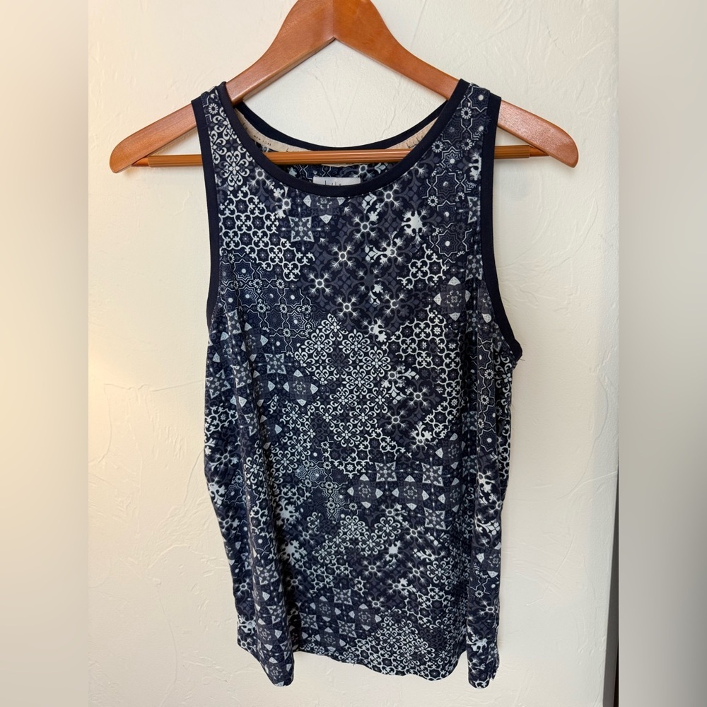 Nicole Miller Navy Patterned Women's Tank Top
